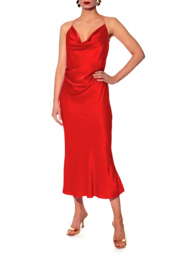 Dress Aurelia Satin Red