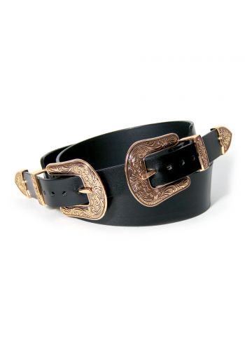 Leather belt Two buckles...